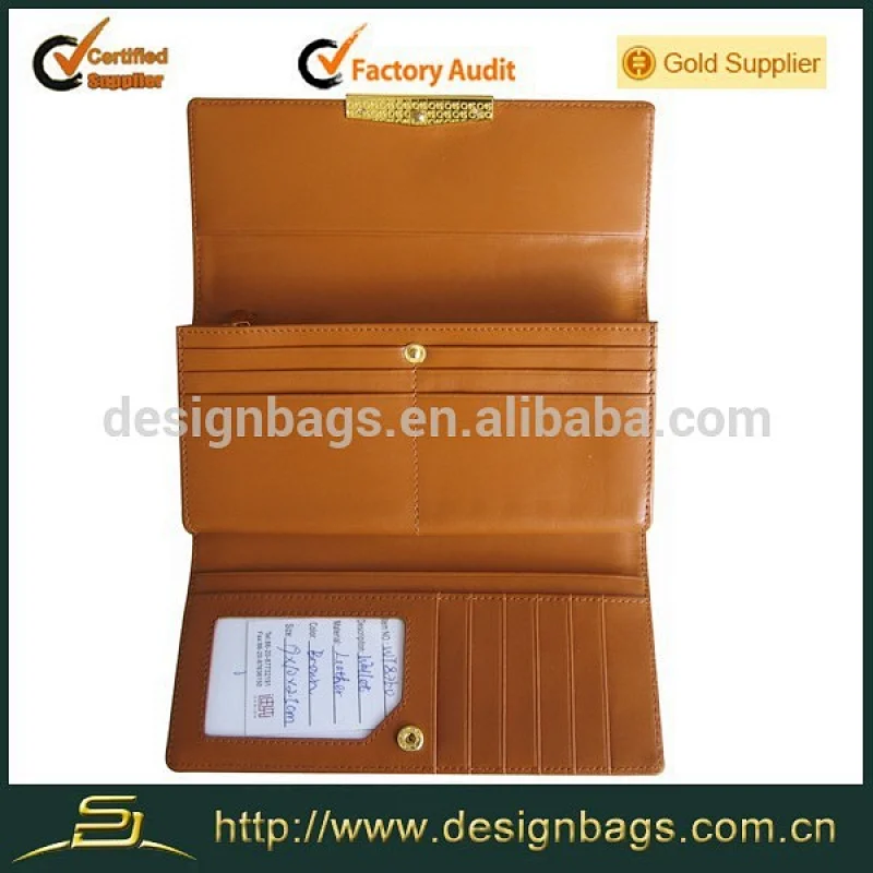 Soft clutch wallet genuine leather travel wallet