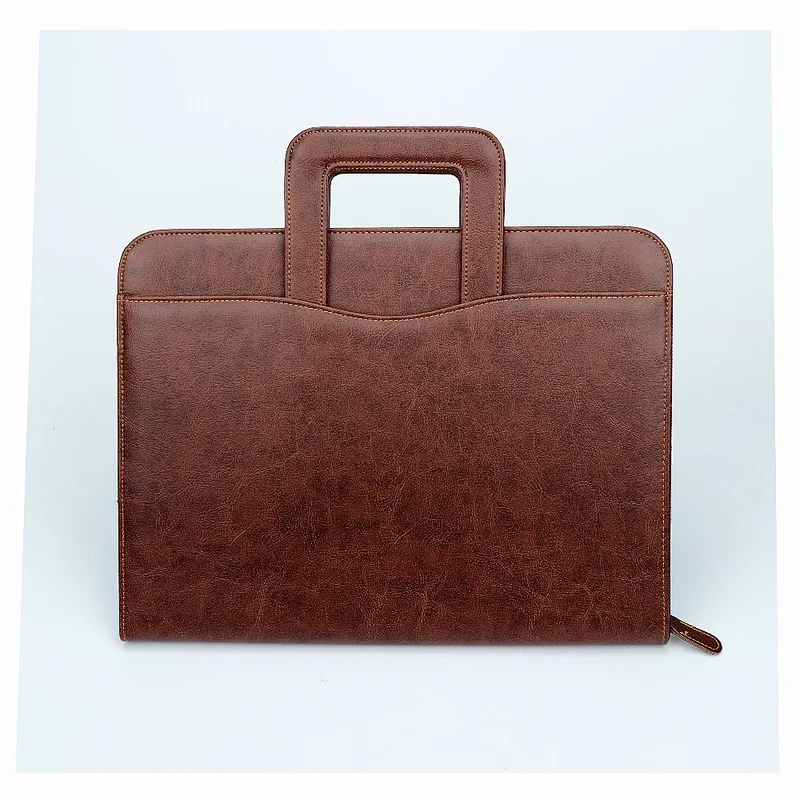 OEM China supplier business folder leather a4 portfolio for men
