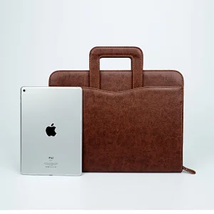 OEM China supplier business folder leather a4 portfolio for men