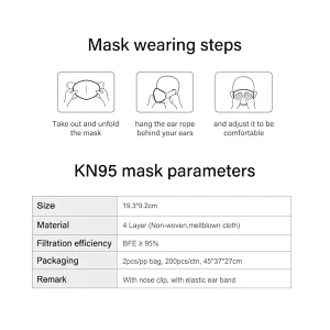 3 Layer Protection Elastic Ear Loop Dust Filter Safety Disposable Fask Mask