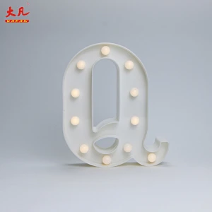 Q letter board light led letters led festival lights Christmas decoration festival light plastic bulkhead light