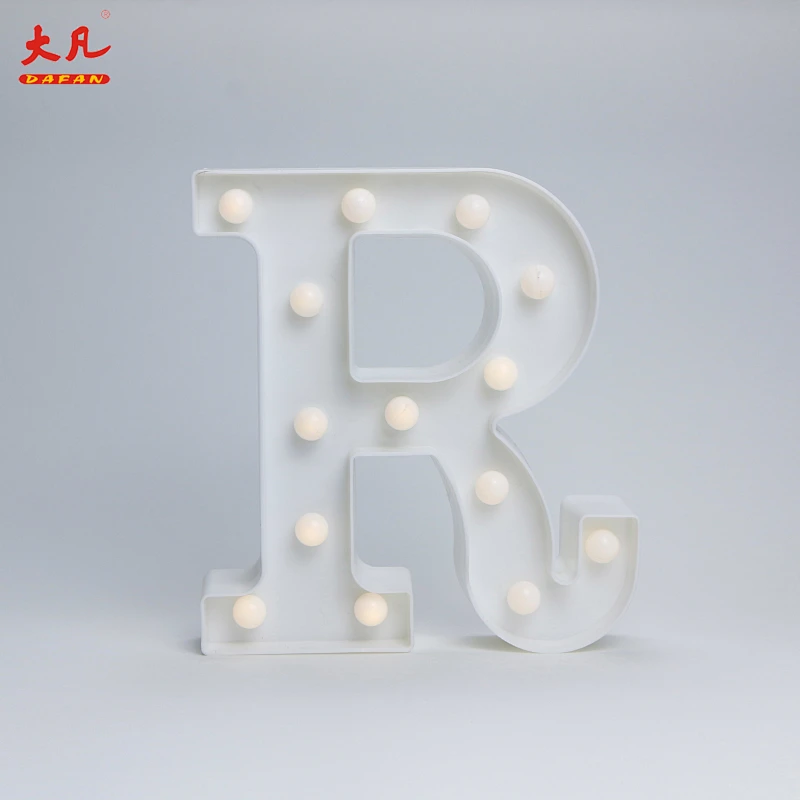 R battery operated led light design lamp Christmas decoration led letter signs alphabet lamp