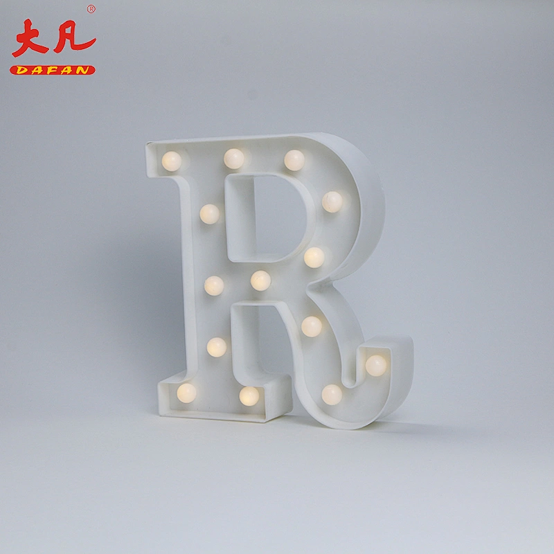 R battery operated led light design lamp Christmas decoration led letter signs alphabet lamp