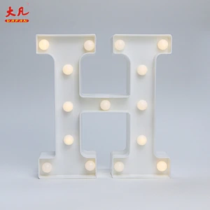 letter h keychain led Christmas lights led decoration light for wedding plastic light cube light letter box