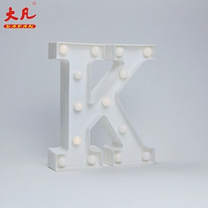 K table decoration led home lighting battery led light alphabet letters word light