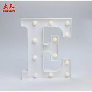 E ring with letter design plastic bulkhead light Christmas decoration 3d letter sign