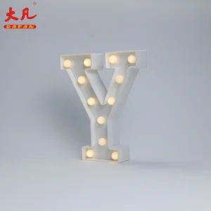 Y led灯电池字母饰品灯装饰灯3d字母标牌亚克力led灯字母