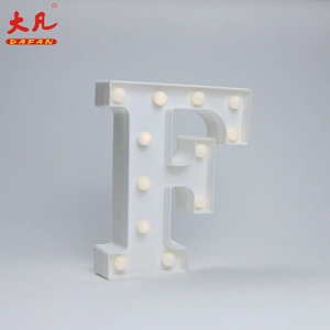 F shape decorative led lights light indoor design lamp room light battery letter light