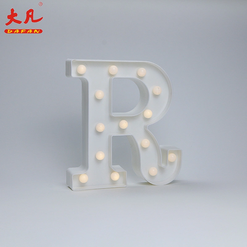 R battery operated led light design lamp Christmas decoration led letter signs alphabet lamp