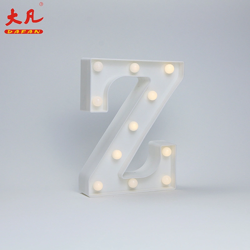 Z battery light ring with letter design plastic bulkhead light word light alphabet lamp