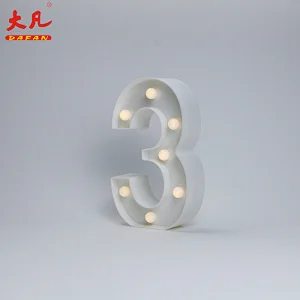 3形状LED字母灯塑料字母灯标志为所有节日，婚礼，党装饰夜灯