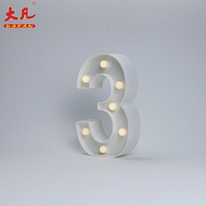 3 Shape LED Alphabet Lamp Plastic Letter Light Sign For All Festivals,Wedding,Party Decorative Night Light
