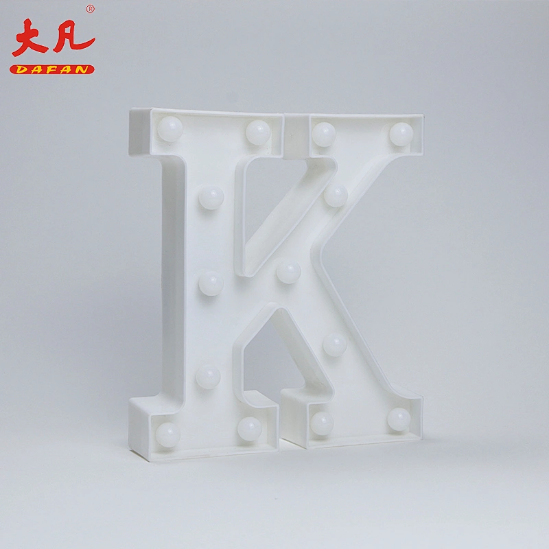 K table decoration led home lighting battery led light alphabet letters word light