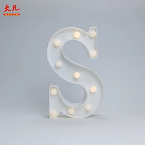 S letter ring led home lighting letter box light battery operated light 3d letter sign room light
