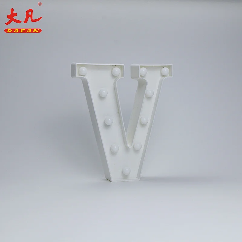 V形LED字母板电池供电LED灯led圣诞灯婚庆灯宴会厅装饰灯