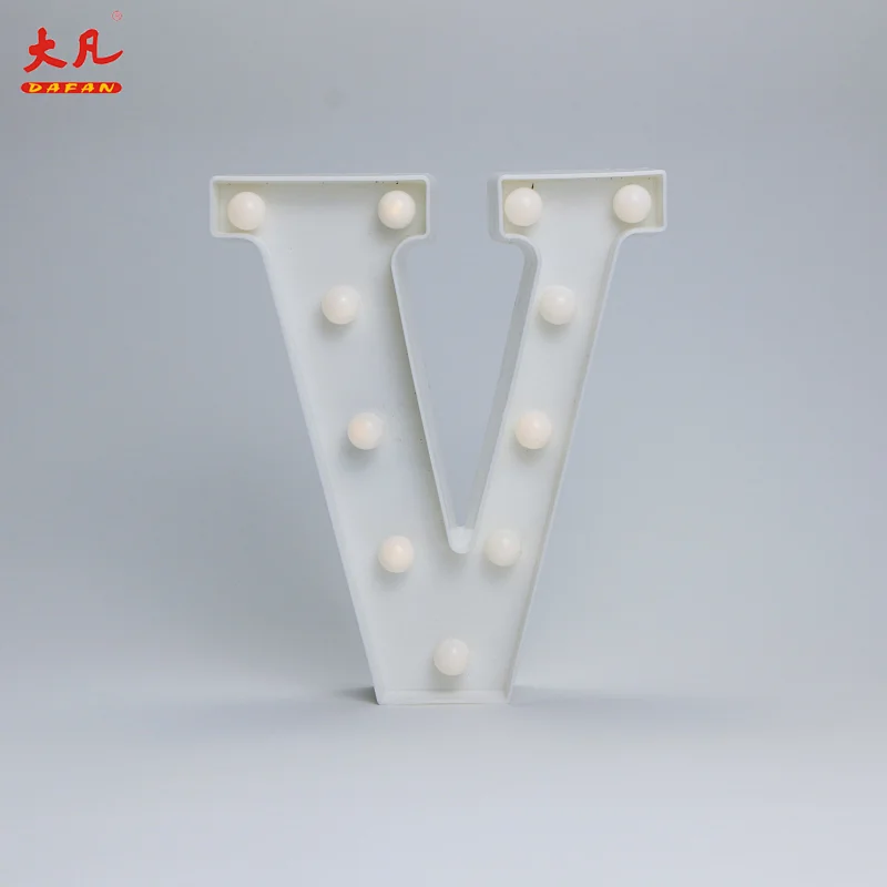 V形LED字母板电池供电LED灯led圣诞灯婚庆灯宴会厅装饰灯
