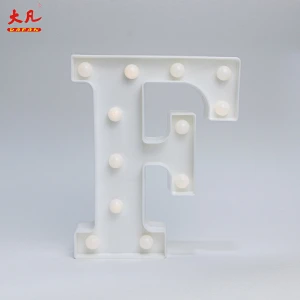 F shape decorative led lights light indoor design lamp room light battery letter light