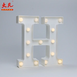 letter h keychain led Christmas lights led decoration light for wedding plastic light cube light letter box