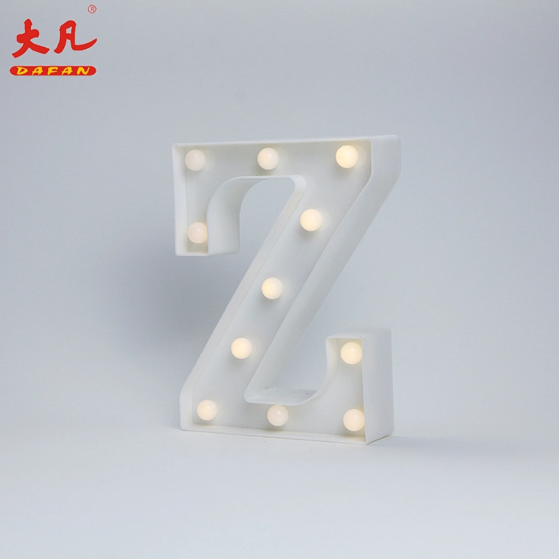 Z battery light ring with letter design plastic bulkhead light word light alphabet lamp