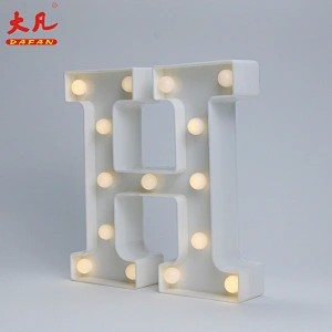letter h keychain led Christmas lights led decoration light for wedding plastic light cube light letter box