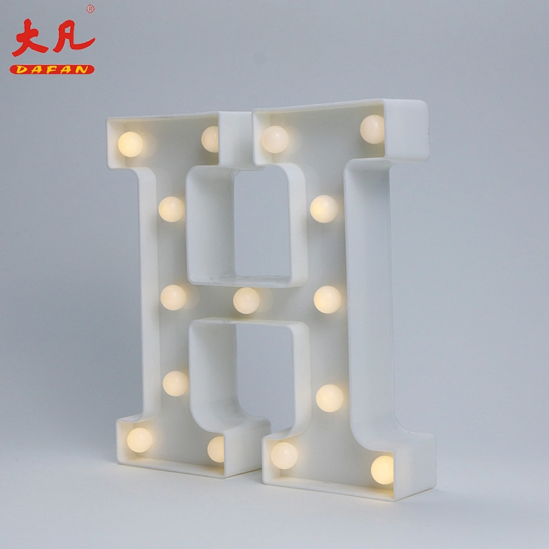 letter h keychain led Christmas lights led decoration light for wedding plastic light cube light letter box