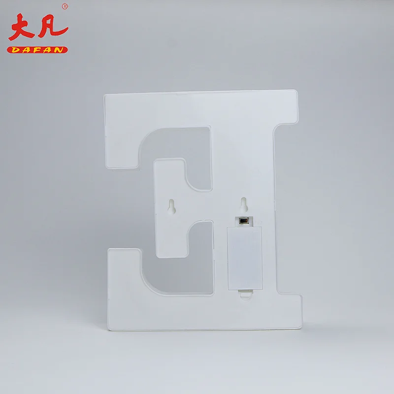 E ring with letter design plastic bulkhead light Christmas decoration 3d letter sign