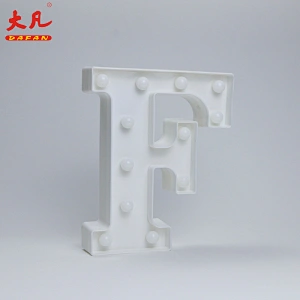 F shape decorative led lights light indoor design lamp room light battery letter light