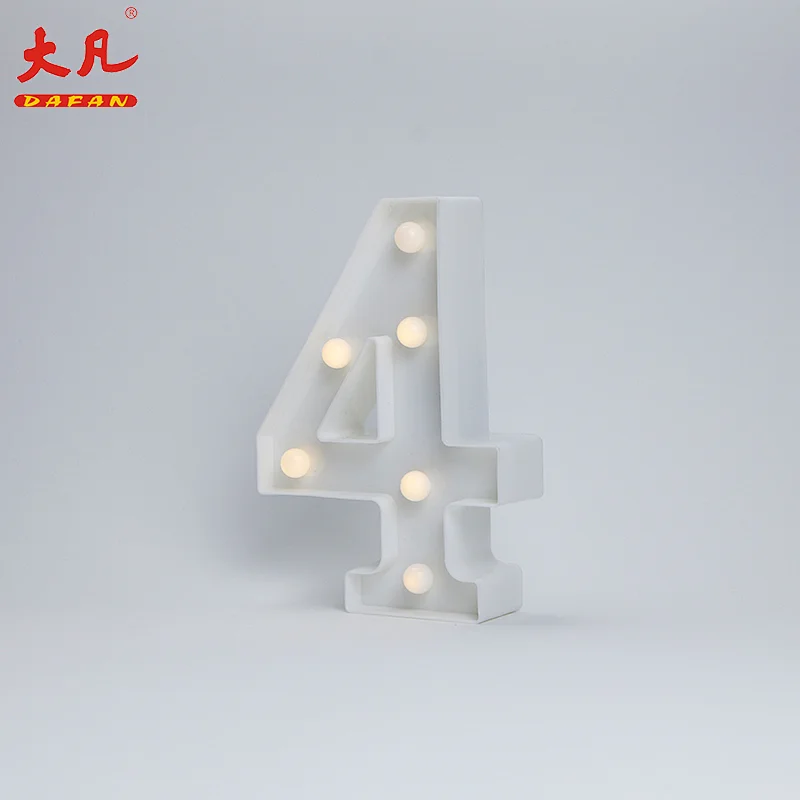 4形状LED字母灯塑料字母灯标志为所有节日，婚礼，党装饰夜灯