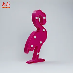 most popular flamingo indoor lamp table decoration marquee letter light plastic light 3d led letter sign