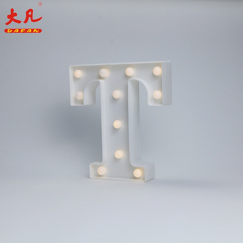 T festival decoration led battery letter light alphabet lamp 3d led letter sign
