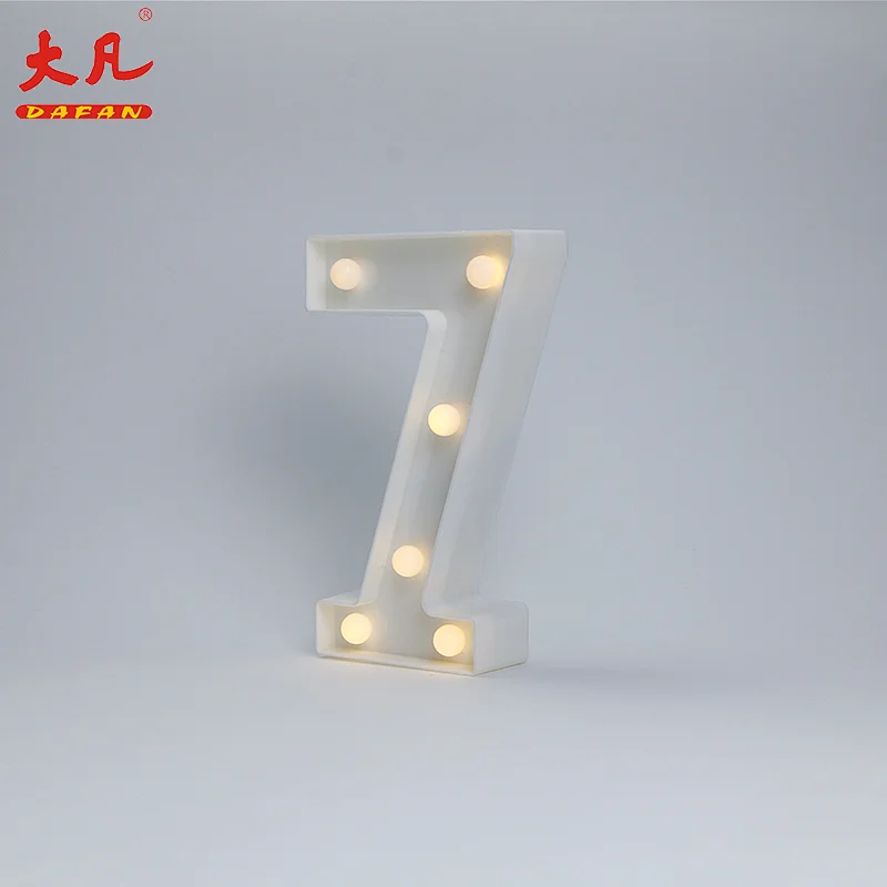 7字母灯电池塑料字母标志字母灯塑料灯箱灯室内