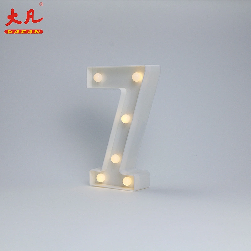 7 letter light battery plastic letter sign alphabet lamp plastic light box light indoor