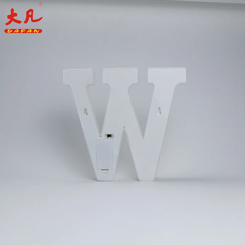 W Christmas led light battery letter light plastic led panel word light led alphabet letters