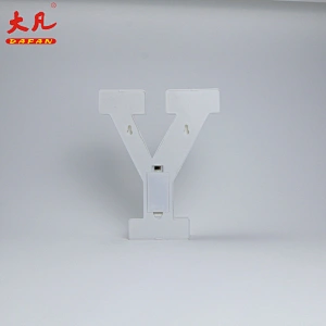 Y led lights battery letter jewelry light decorative lamp 3d letter sign acrylic led light letter