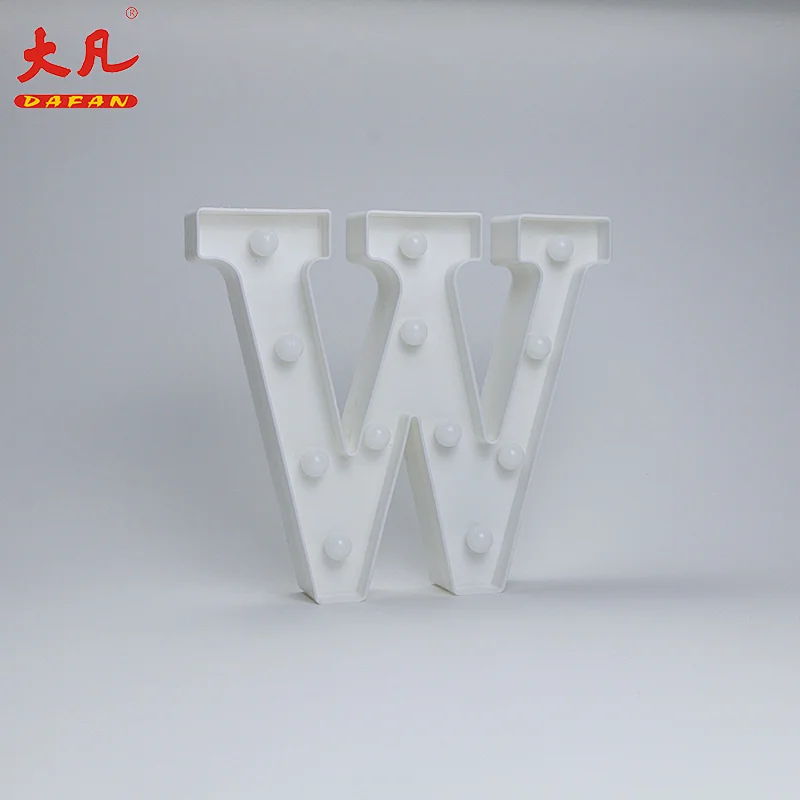 W Christmas led light battery letter light plastic led panel word light led alphabet letters