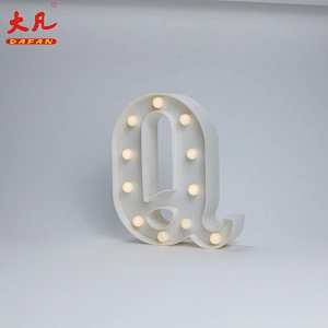 Q letter board light led letters led festival lights Christmas decoration festival light plastic bulkhead light