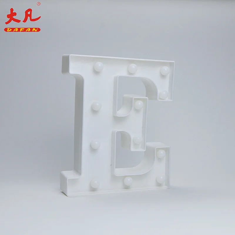 E ring with letter design plastic bulkhead light Christmas decoration 3d letter sign