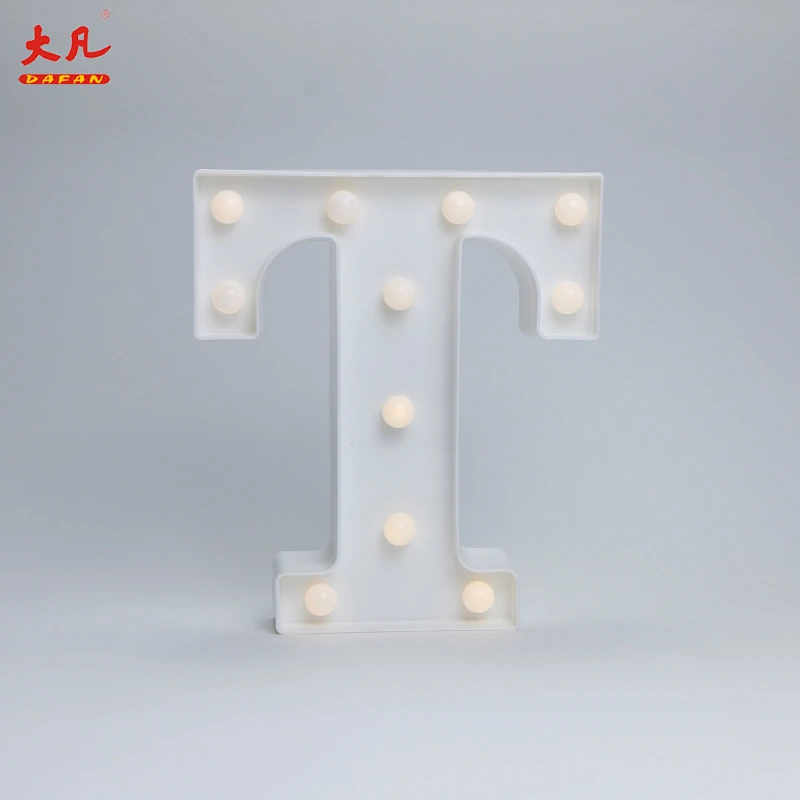 T festival decoration led battery letter light alphabet lamp 3d led letter sign