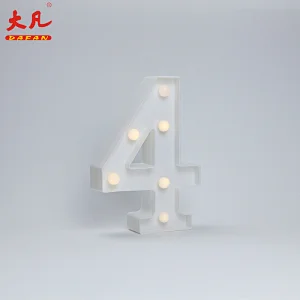 4形状LED字母灯塑料字母灯标志为所有节日，婚礼，党装饰夜灯