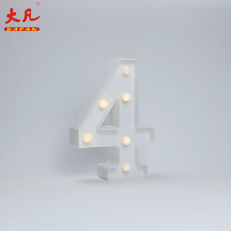 4 Shape LED Alphabet Lamp Plastic Letter Light Sign For All Festivals,Wedding,Party Decorative Night Light
