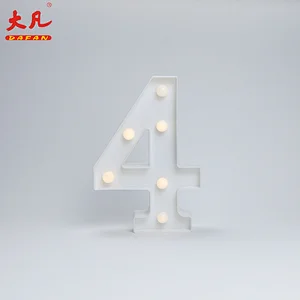 4形状LED字母灯塑料字母灯标志为所有节日，婚礼，党装饰夜灯