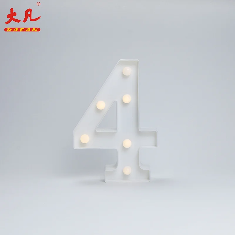 4形状LED字母灯塑料字母灯标志为所有节日，婚礼，党装饰夜灯