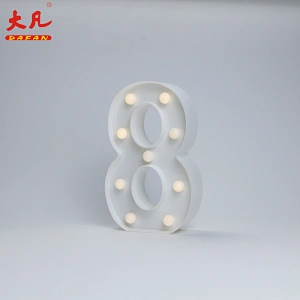 8 plastic letter light sign light decoration for festival,wedding,party room night light