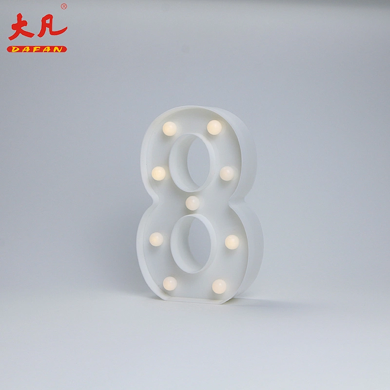 8 plastic letter light sign light decoration for festival,wedding,party room night light