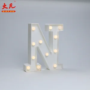 N holiday light lighting wedding high grade word sign 3d light box letter sign alphabet lamp plastic letter light led