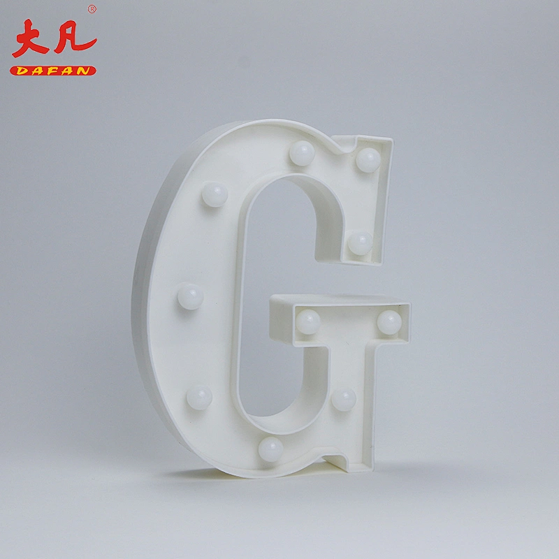 G letter ring plastic light cube led decorative lights alphabet letters battery led light