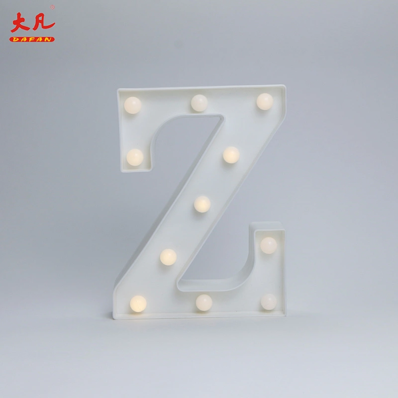 Z battery light ring with letter design plastic bulkhead light word light alphabet lamp