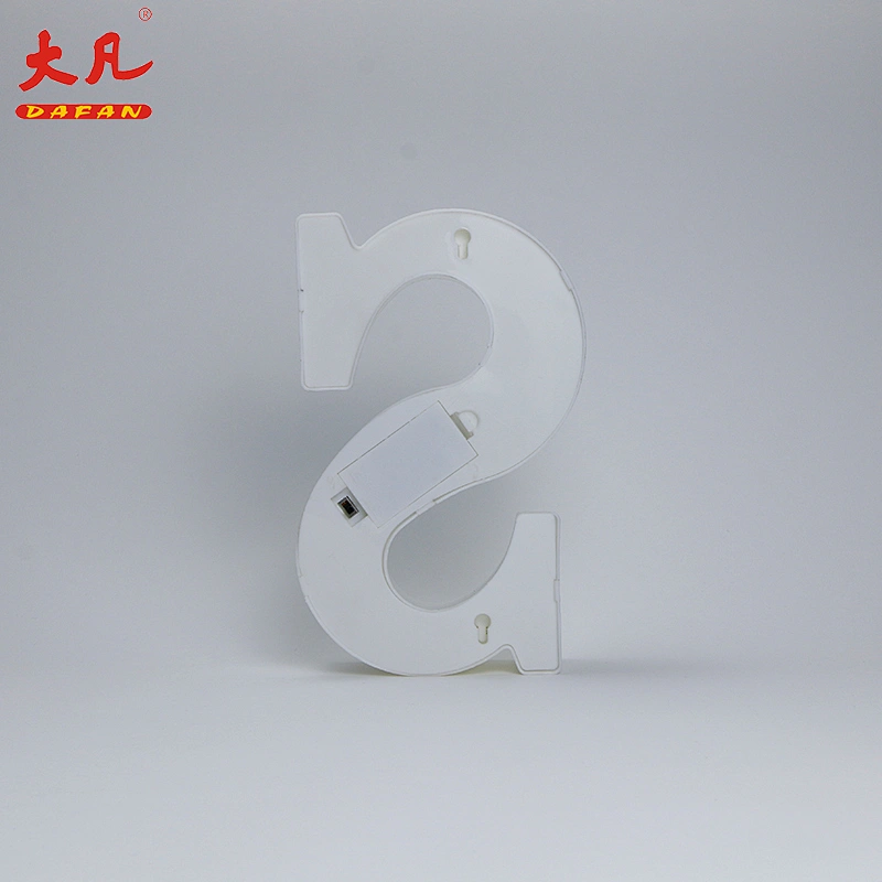 S letter ring led home lighting letter box light battery operated light 3d letter sign room light