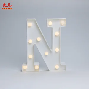 N holiday light lighting wedding high grade word sign 3d light box letter sign alphabet lamp plastic letter light led