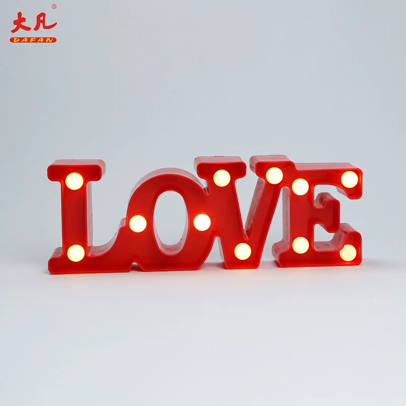 LOVE Shape Christmas letter light decorative led lights festival decoration marquee letter lights signs